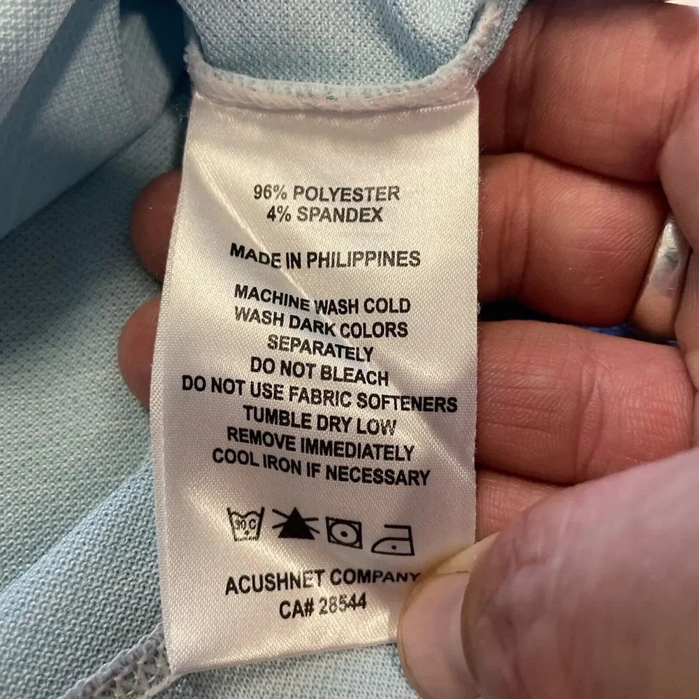 Footjoy Polo Golf Shirt Blue‎ Men's Size XL Lisle Short Sleeve PGA - Picture 7 of 10